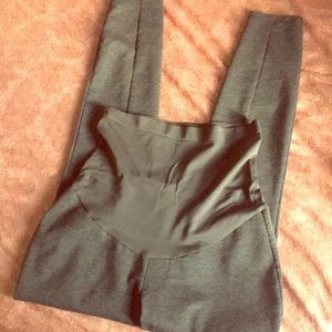 Grey Maternity Pants Comfortable Stretch